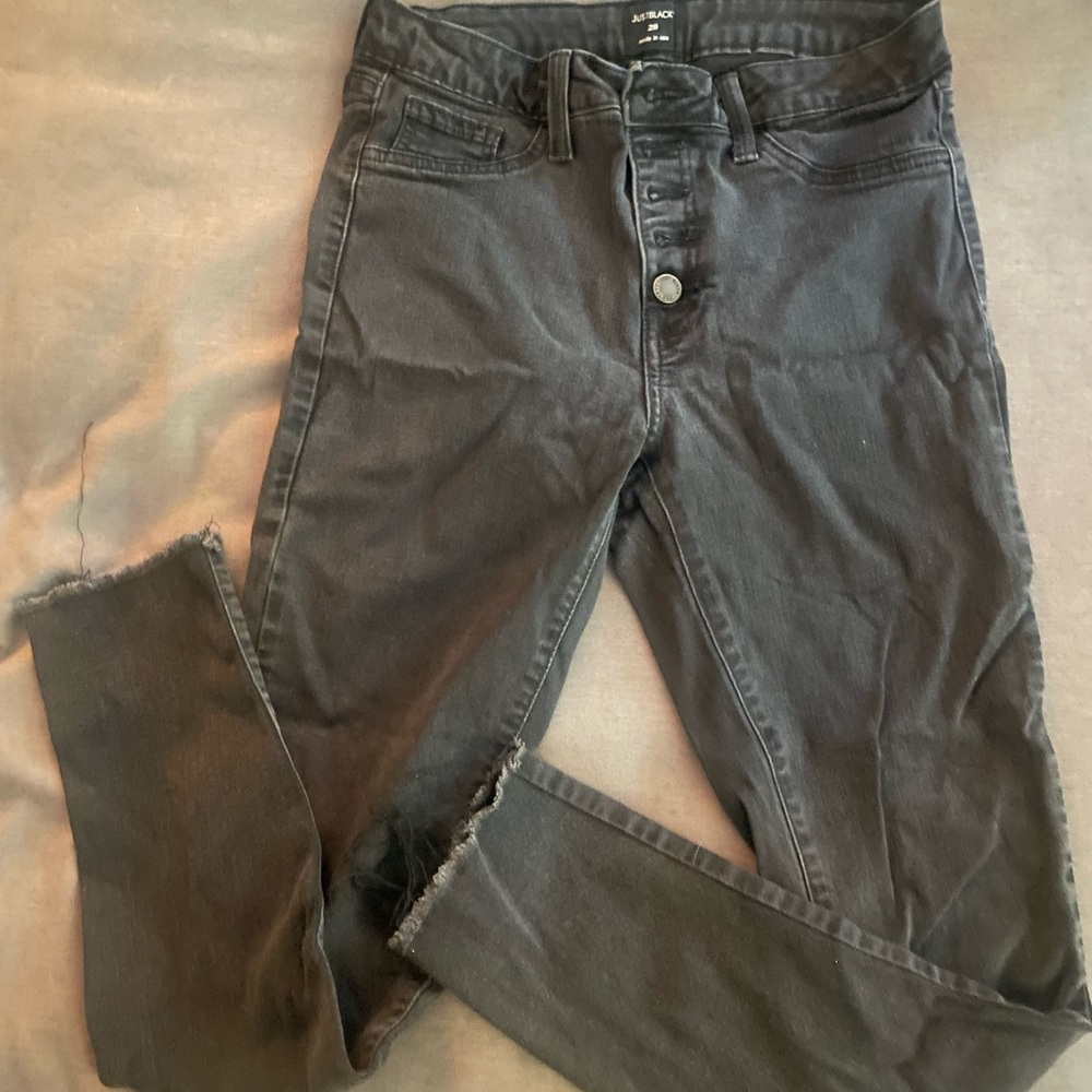 Just Black Charcoal Ankle Jeans
